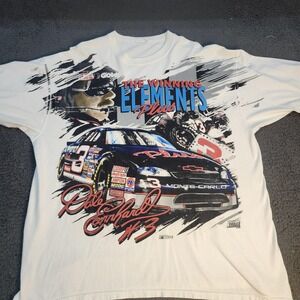 Vintage Dale Earnhardt Shirt Mens XL White NASCAR Goodwrench Sports Image 90s